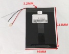3296113 hög kapacitet batteri, 3.7V 6000mAh other 3296113 laptop batterier